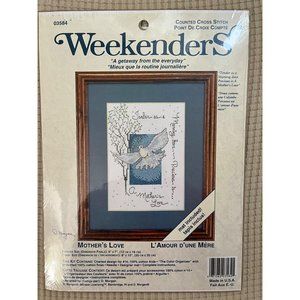 NIB Weekenders Mother’s Love Day Counted Cross Stitch Kit 03584 Needlepoint Bird